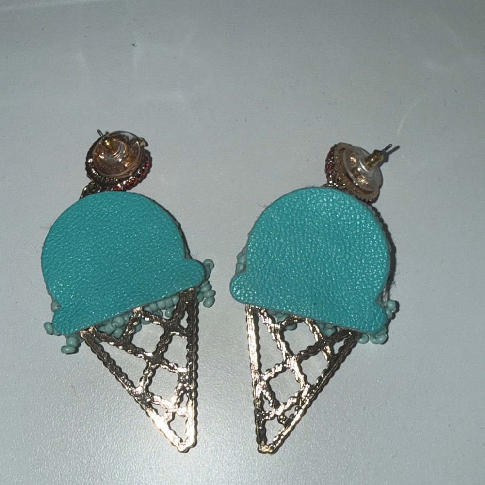 BaubleBar Mint and Gold Beaded Earrings - Picture 4 of 4